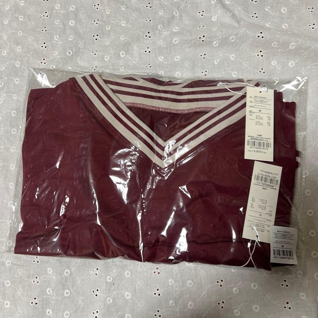 【SUKALA】ブラトップ付きカレッジVネックプルオーバー　Mサイズ