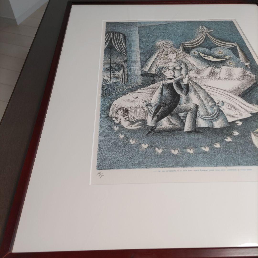 レイモン ペイネ リトグラフ 額装 ☆ 直筆サイン・エディション有り ☆限定版画