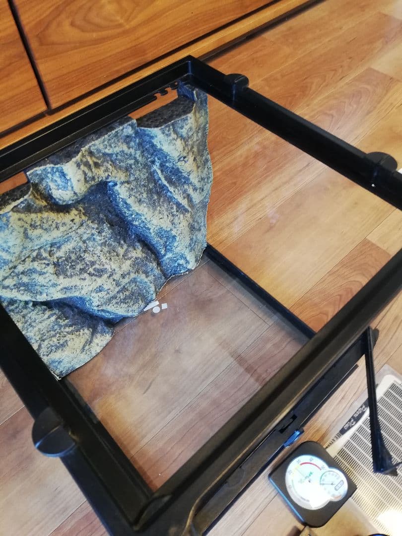 恵翔☆【グラステラリウム3030】爬虫類飼育用ケージ 温度計 ヒーター付き