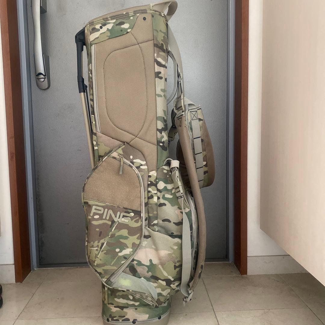 PING 迷彩 キャディバッグ スタンド付き