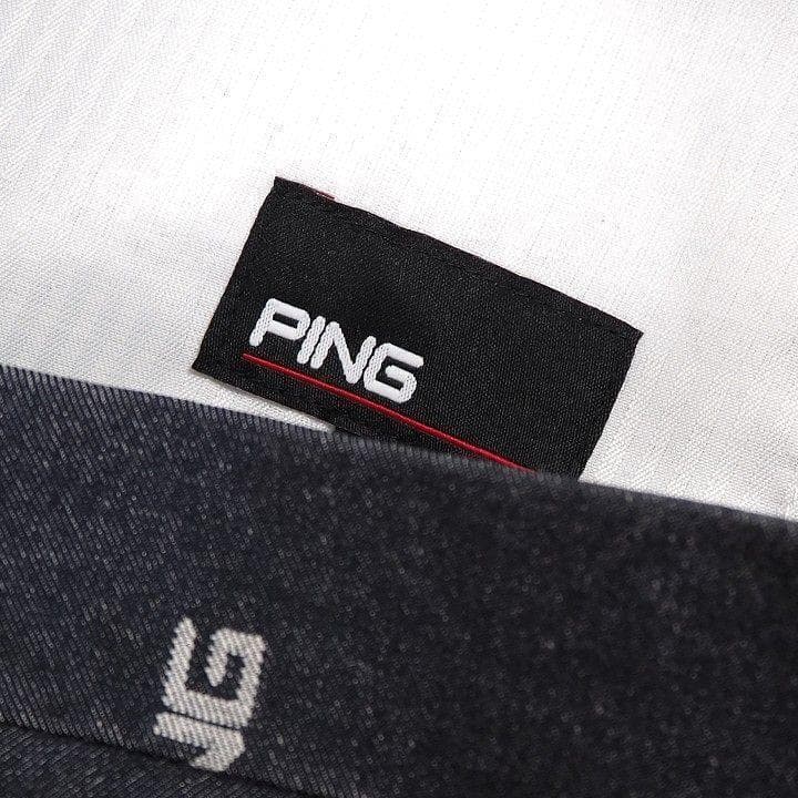 新品 PING ピン ゴルフ 総柄 ストレッチパンツ 定価22000円 黒 M