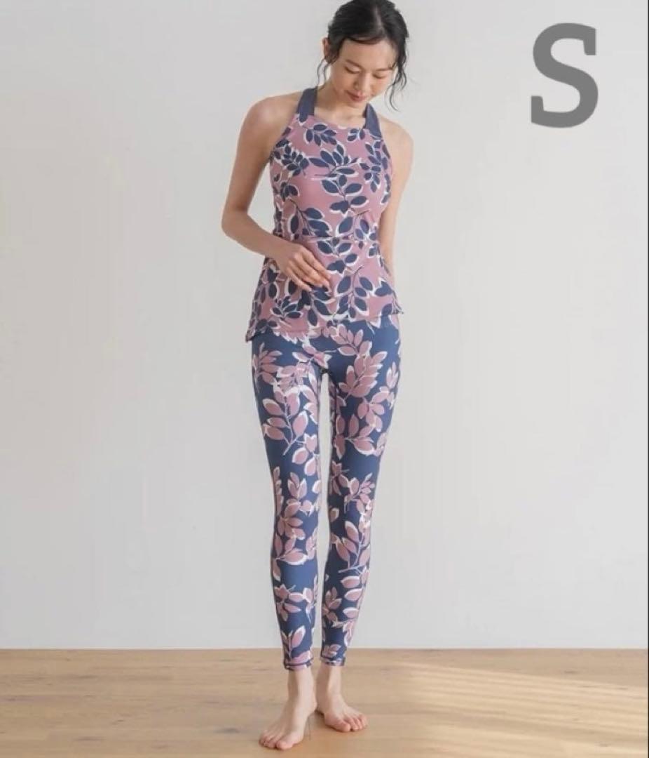 SUKALAリーフバイカラータンクトップ&レギンス S