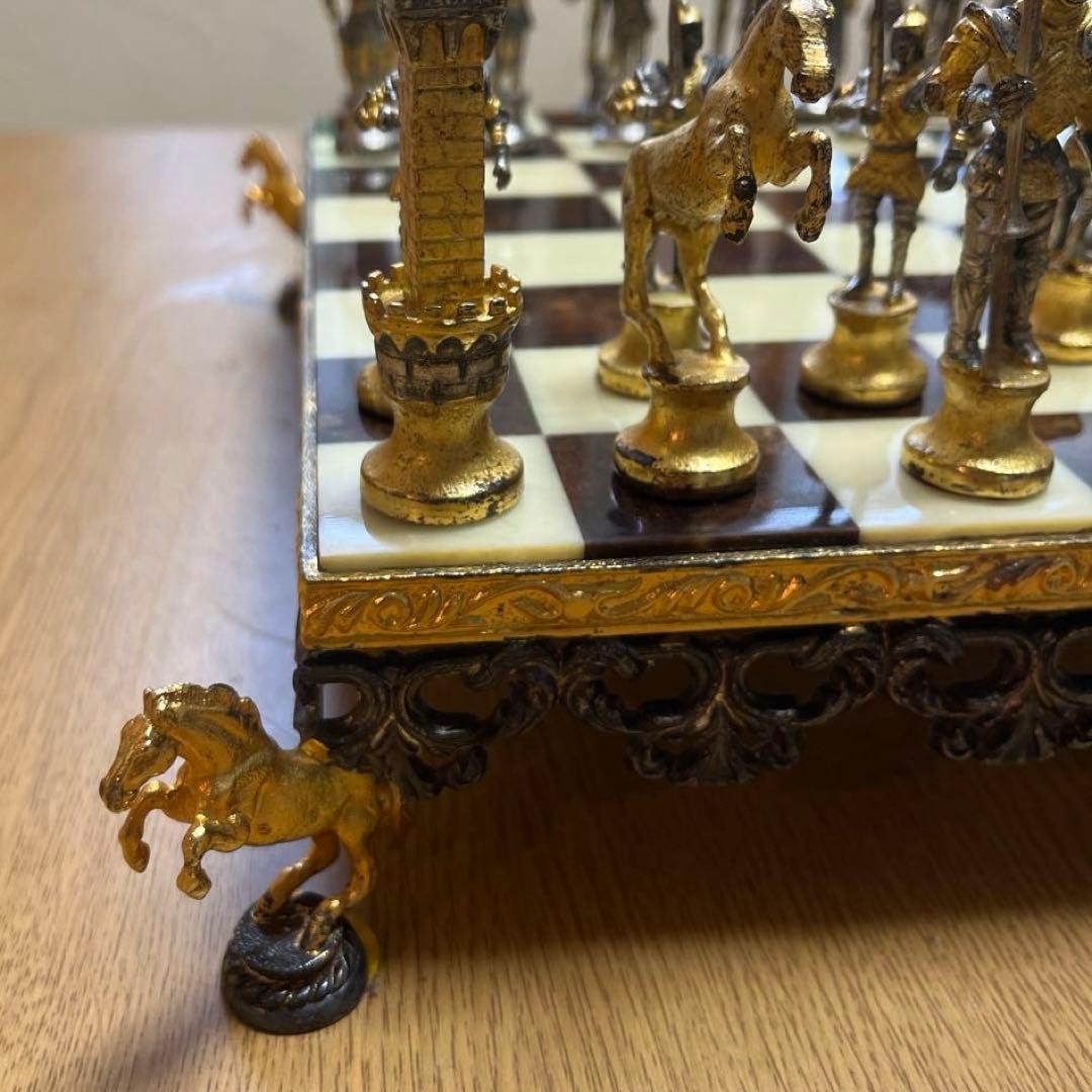 大理石　イタリア製 ヴィンテージ チェスセット