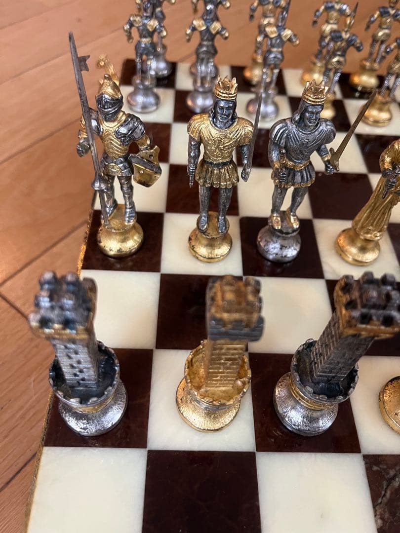 大理石　イタリア製 ヴィンテージ チェスセット