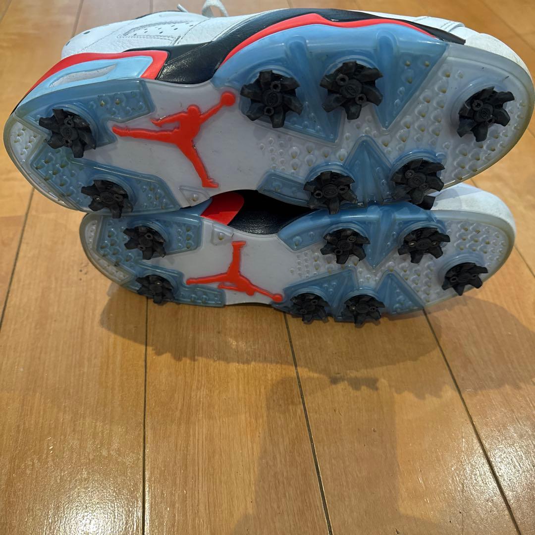 Jordan 6ゴルフシューズ ホワイト/ブラック/レッド