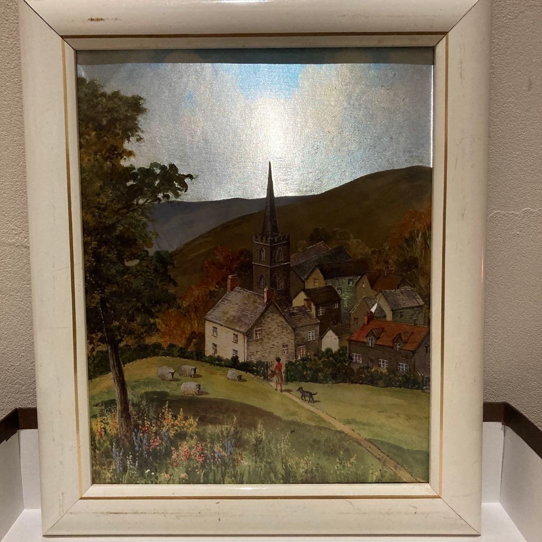 Tanko 4点おまとめ立体感のある風景画　ヴィンテージイギリスの村風景