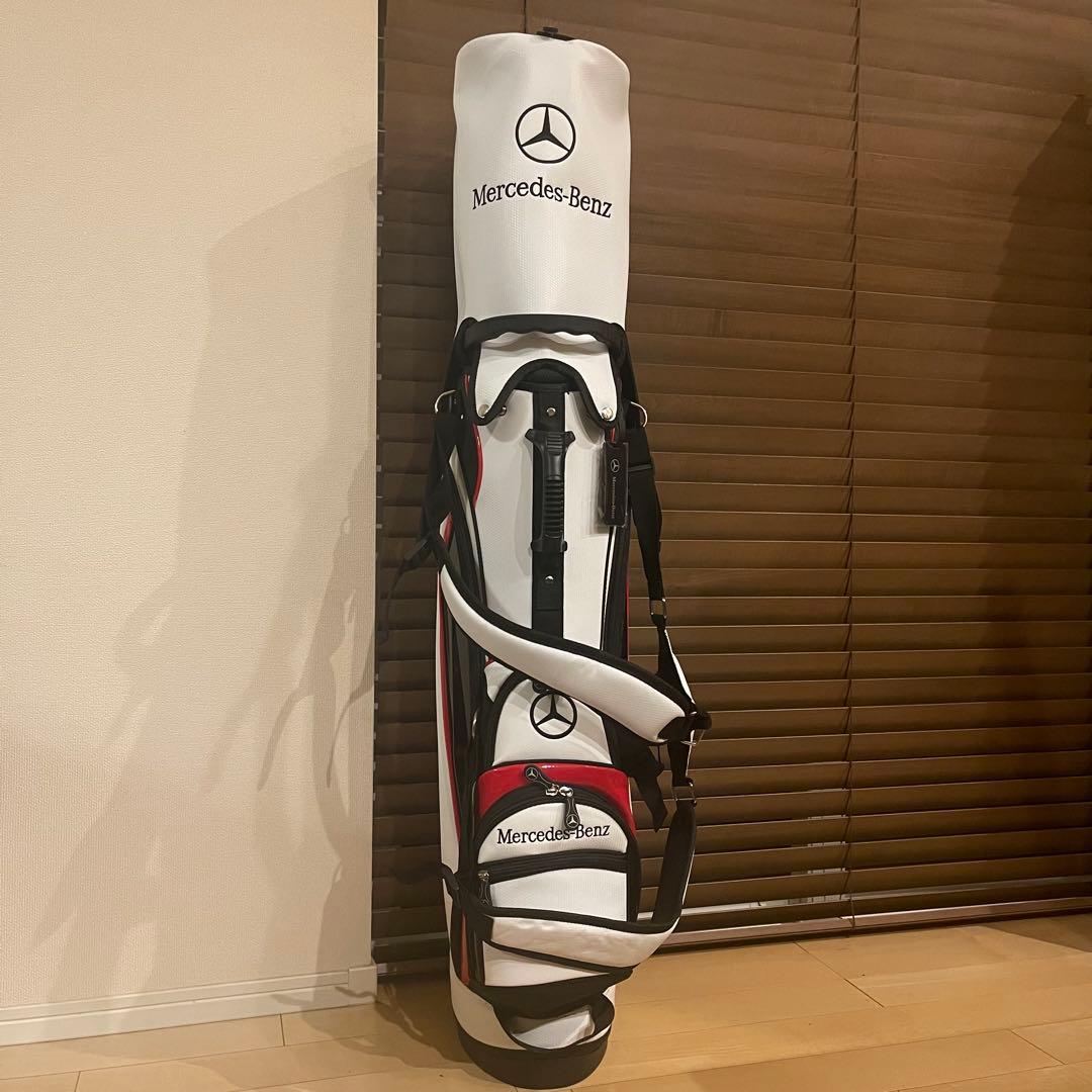 【希少品】 Mercedes Benz ベンツ キャディバッグ ゴルフバッグ 白