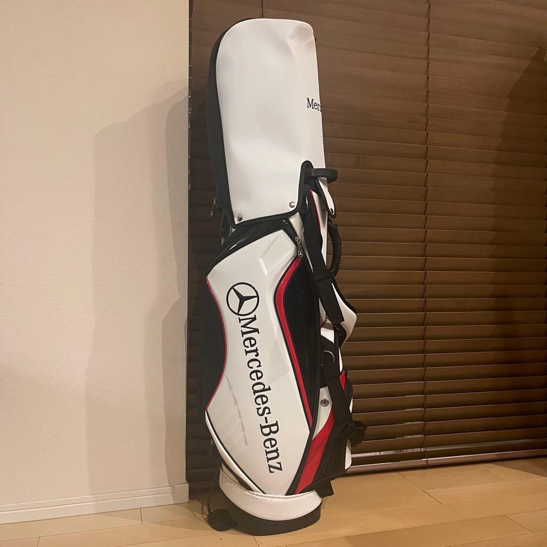 【希少品】 Mercedes Benz ベンツ キャディバッグ ゴルフバッグ 白