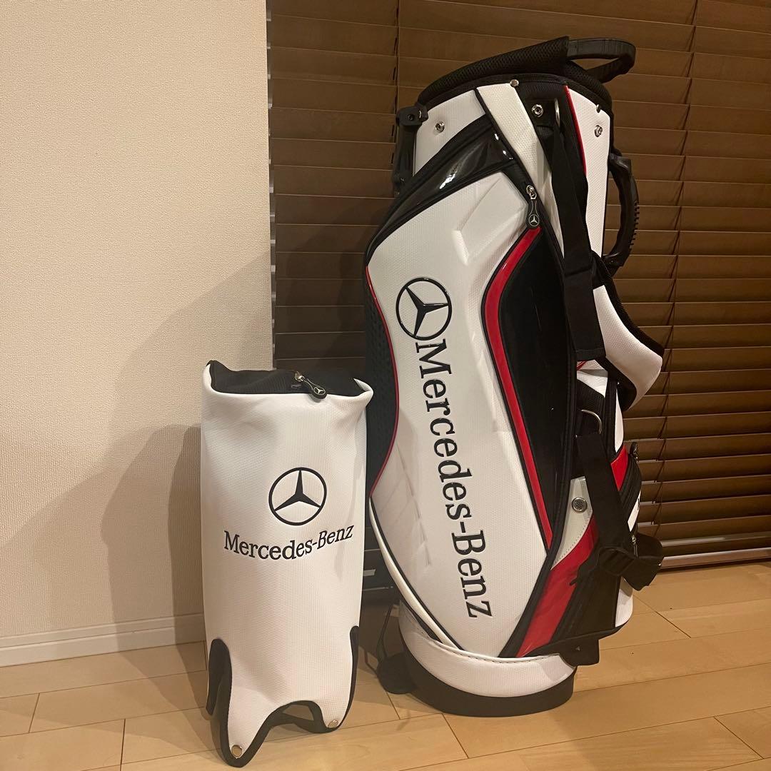 【希少品】 Mercedes Benz ベンツ キャディバッグ ゴルフバッグ 白