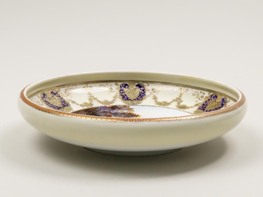 オールドノリタケ 金盛上湖畔白鳥風景 ボウル 29cm 飾り皿