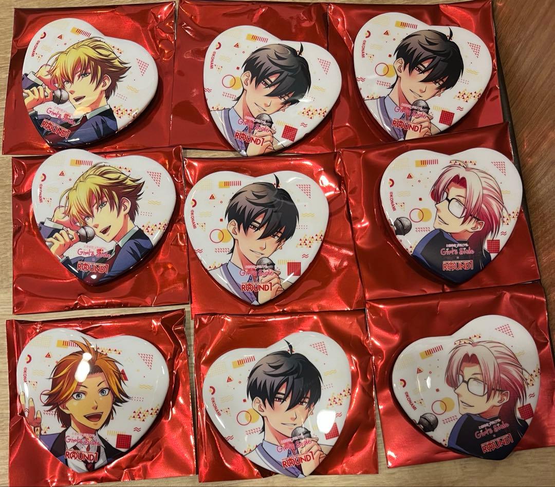 ときメモ gs ラウンドワン ハート缶バッジ ハート型缶バッジ