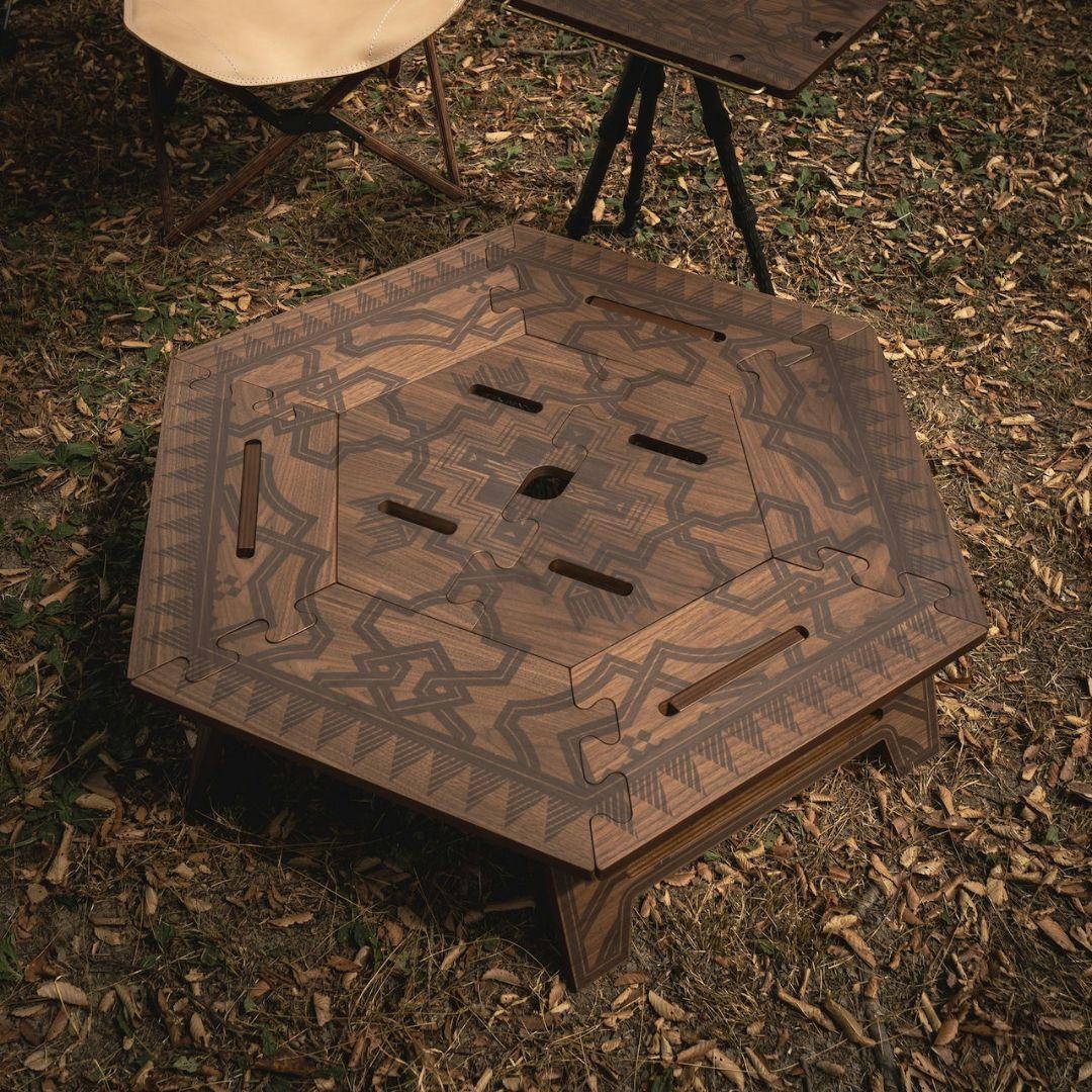 The Arth × oldmountain 柄兄弟 六角テーブルヘキサテーブル