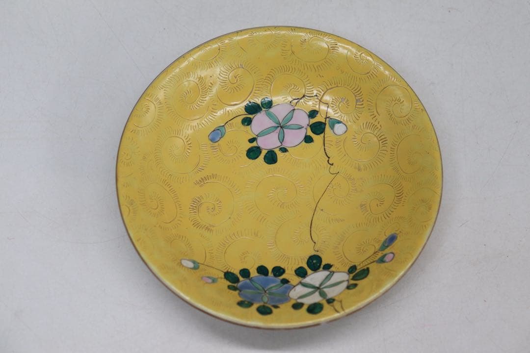 中国　清時代　十錦手小皿5点　木箱入　送料込み250708