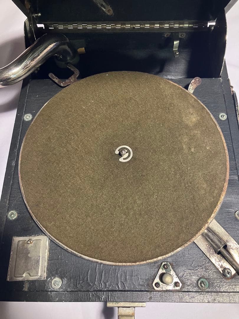 ヴィンテージ 蓄音器　稼動品　アンティークレコードオマケ付き