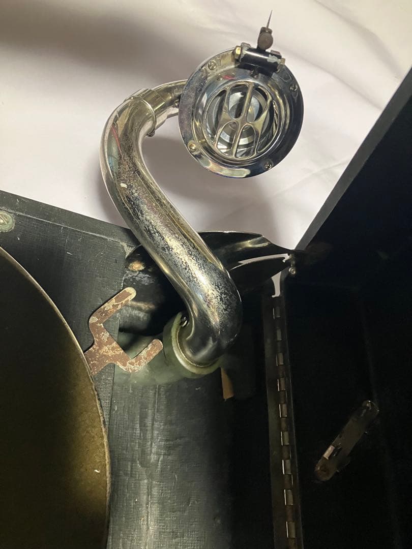 ヴィンテージ 蓄音器　稼動品　アンティークレコードオマケ付き