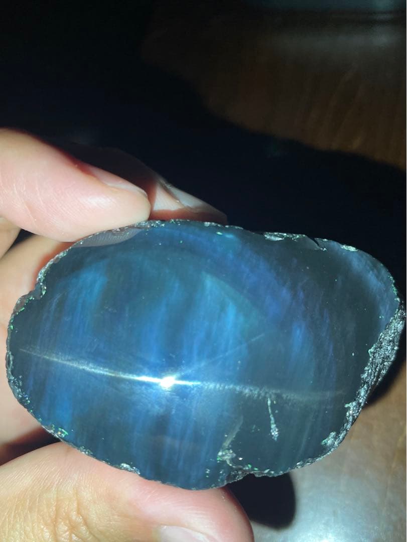 研磨品　十勝石玲瓏　ブルーオーロラ　レインボーオブシディアン