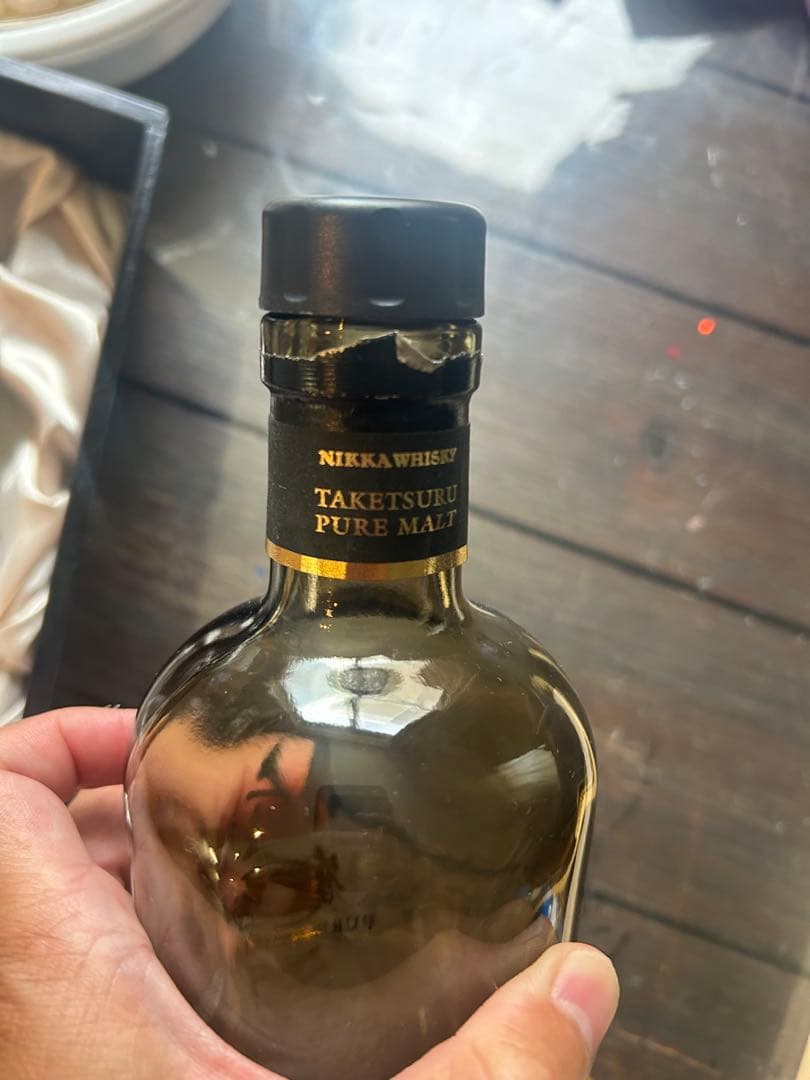 NIKKA 竹鶴 25年 ピュアモルトウイスキー　空瓶と木箱