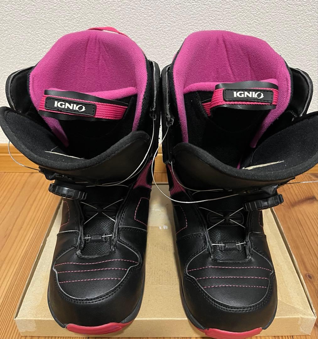 スノーボード ブーツ レディース 24~24.5 IGNIO BOA ボア 黒