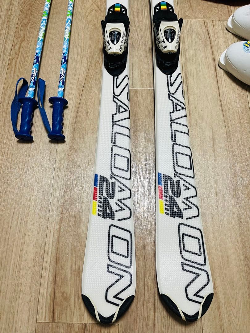 【子供スキーセット】SALOMON 130cm ブーツ ストック他 ケース付属
