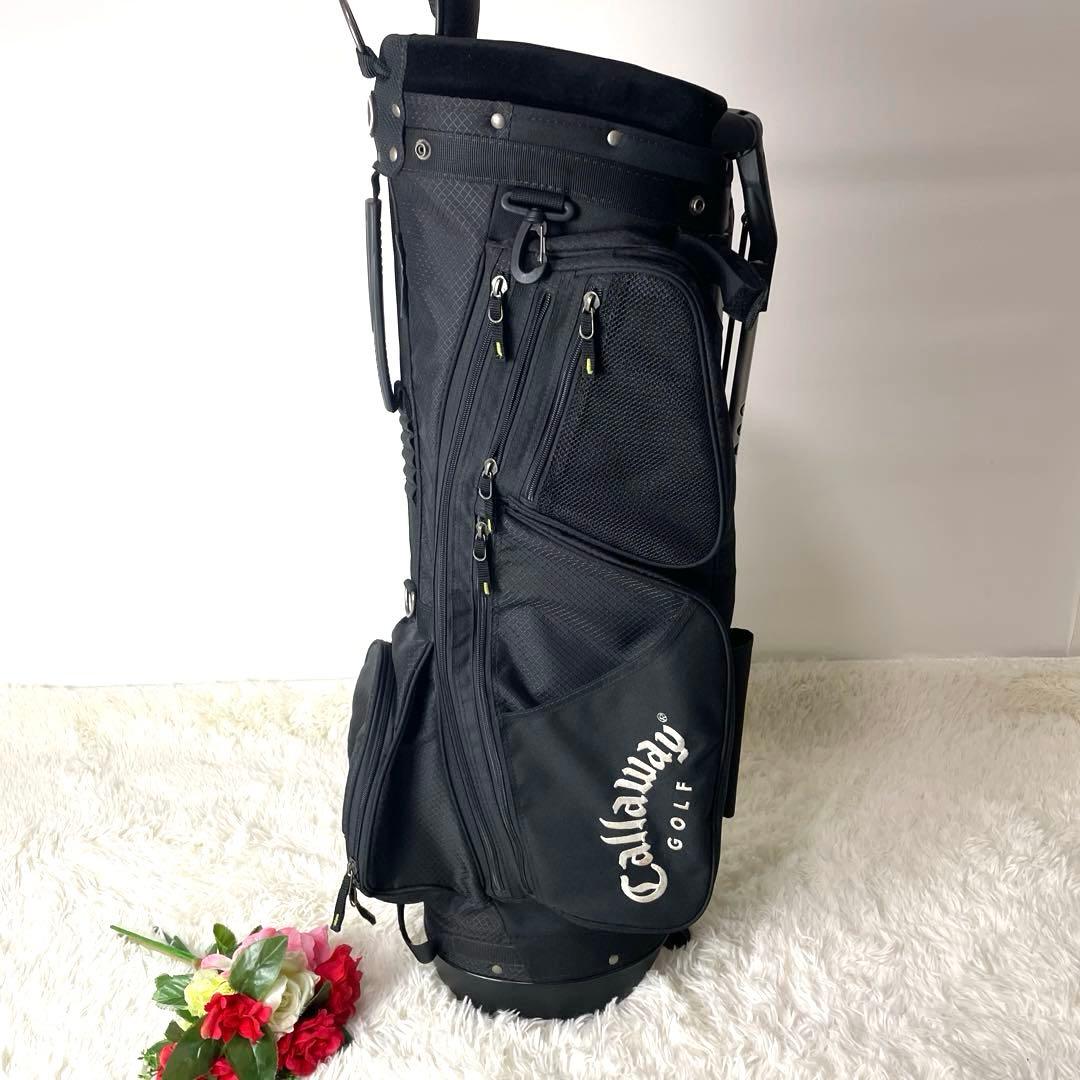 人気✨キャロウェイ スタンド式キャディバッグ 黒　フード付 超軽量 機能性◯