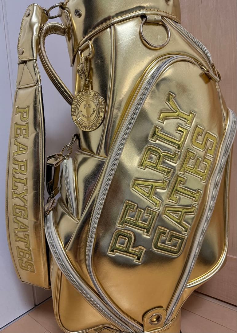美品★パーリーゲイツ★キャディバッグ★ゴルフ★ゴルフバッグ★ゴールド★レア★金