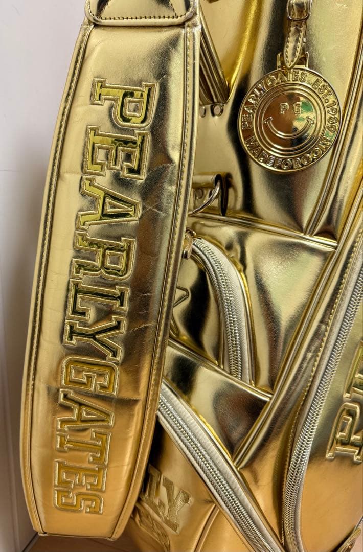 美品★パーリーゲイツ★キャディバッグ★ゴルフ★ゴルフバッグ★ゴールド★レア★金