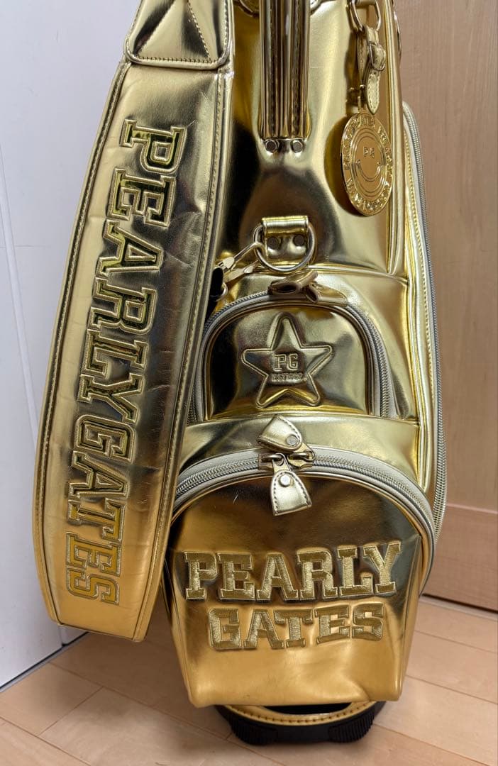 美品★パーリーゲイツ★キャディバッグ★ゴルフ★ゴルフバッグ★ゴールド★レア★金