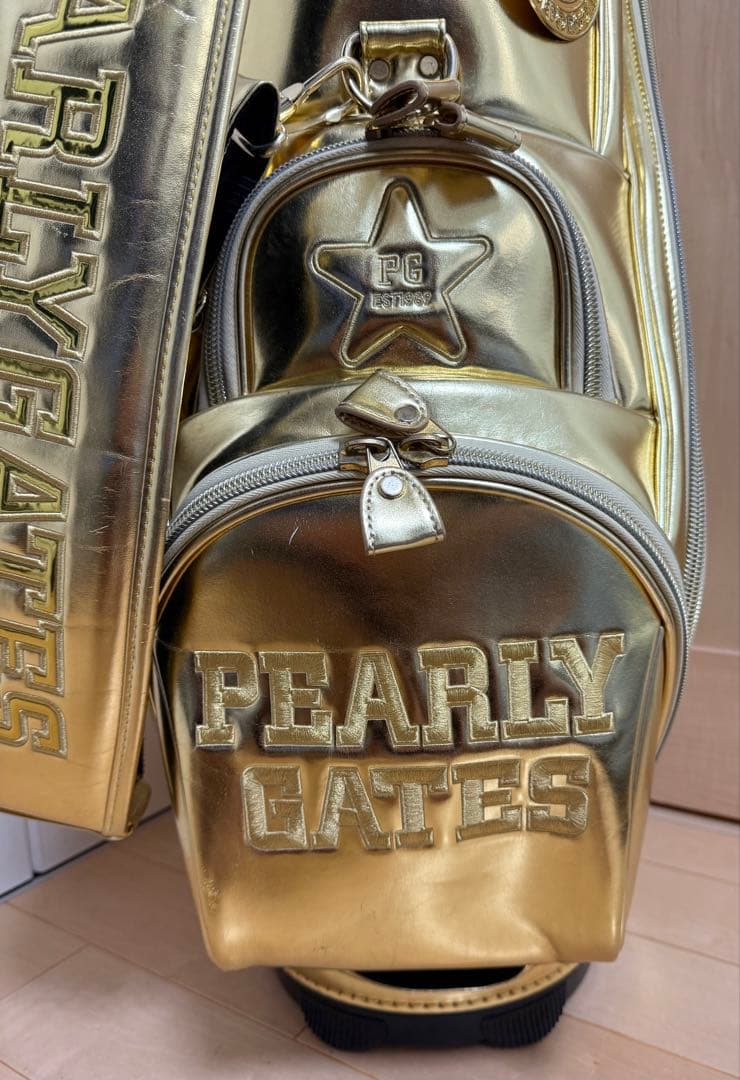 美品★パーリーゲイツ★キャディバッグ★ゴルフ★ゴルフバッグ★ゴールド★レア★金