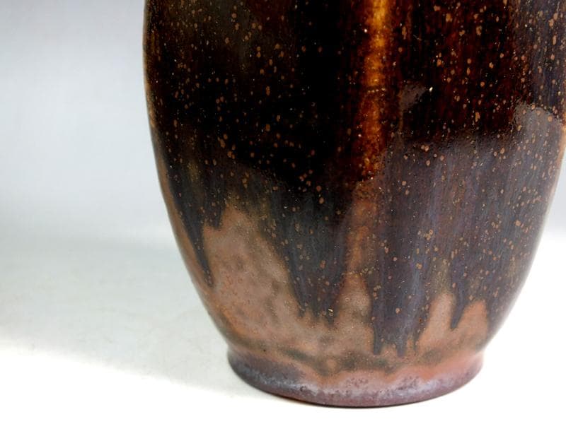 ☆ 利茶土ミルグリム 作 瀬戸釉六角花入 共箱 B2