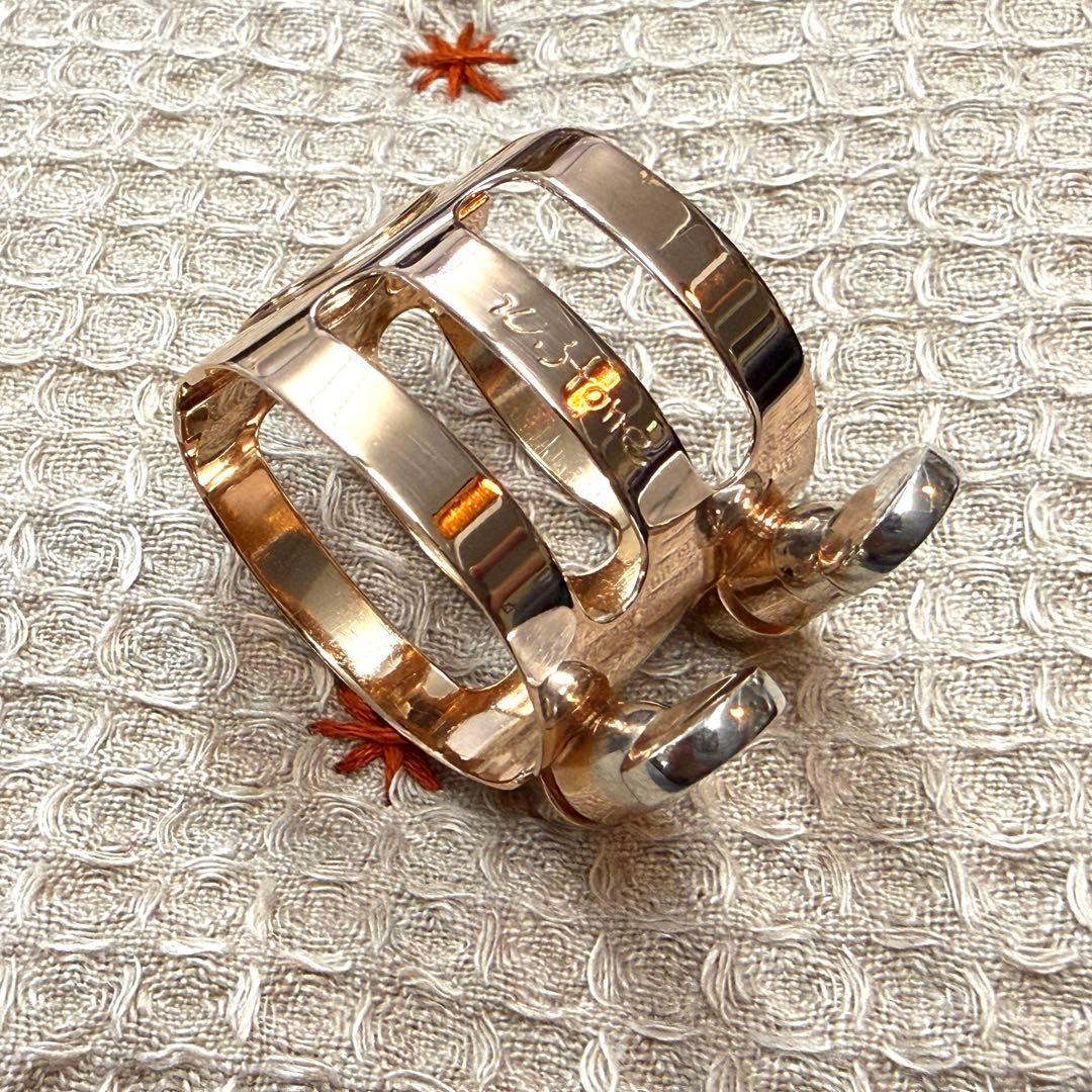 Wood Stone 総銀製PGP アルトサックスリガチャー Meyer用