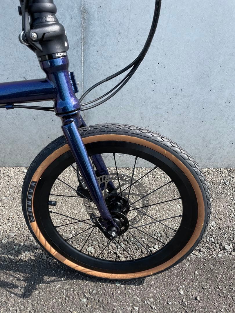 カスタム車　16インチ　折り畳み自転車　クロモリ　油圧ディスクブレーキ