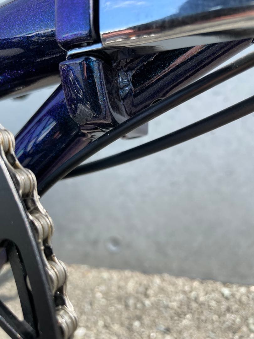 カスタム車　16インチ　折り畳み自転車　クロモリ　油圧ディスクブレーキ