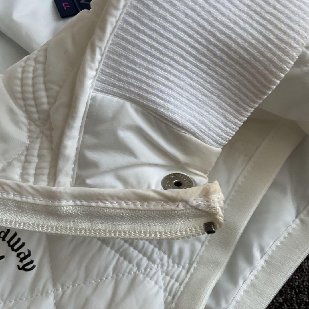 Callaway レディース ノースリーブ中綿ワンピース ホワイト　ＬＬ