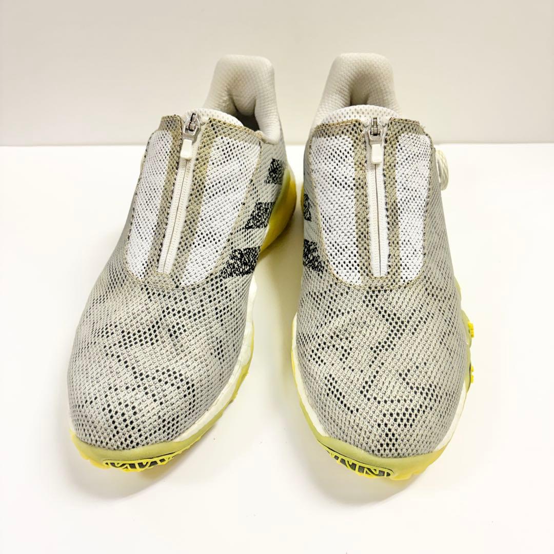 adidas BOAシステム ゴルフシューズ グレー/イエロー 28.0cm