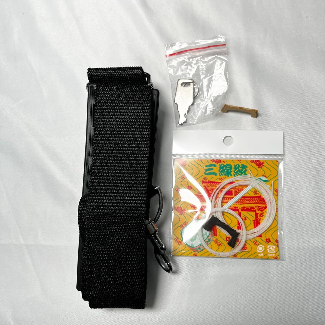 【美品】沖縄三線 人工皮 民謡楽器 民謡 和楽器 三線 付属品有
