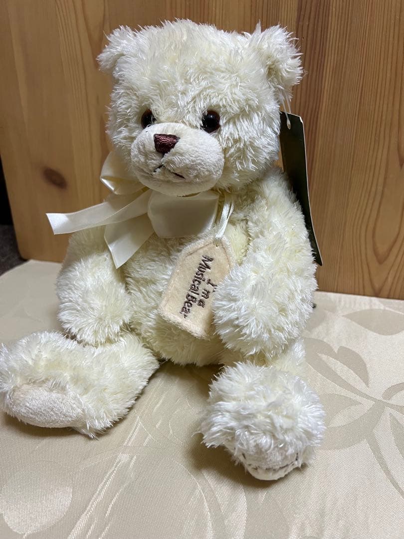ハロッズ　テディベア　ミュージカルベア　ホワイト