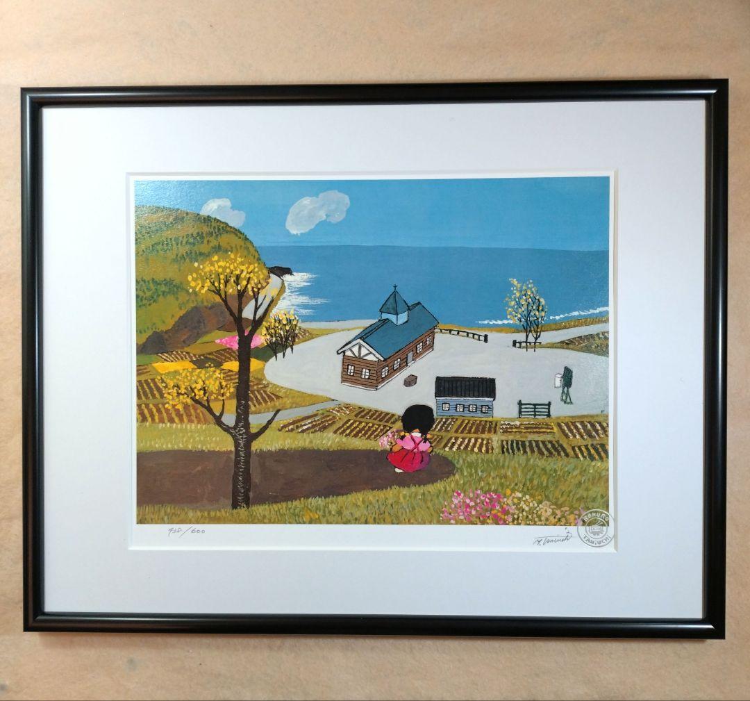 昭和レトロ 谷内六郎 版画 額装品 ダイヤモンドスクリーニング 限定品 癒し系