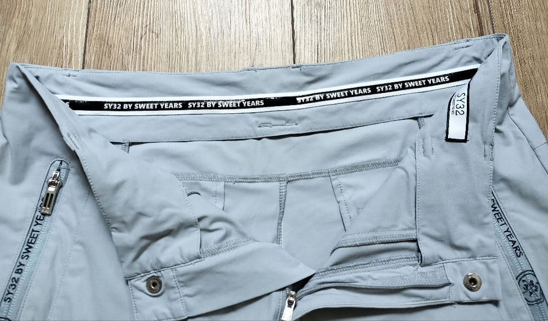 人気のSY32★春夏 ライトグレー メッシュ仕立て ジャケット&パンツ M