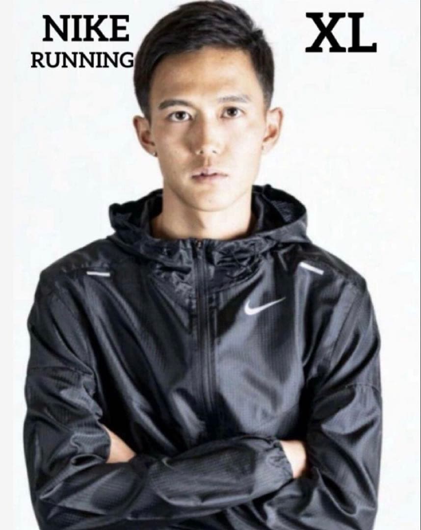 NIKE ランニングジャケット 大迫傑選手 XLサイズ ブラック