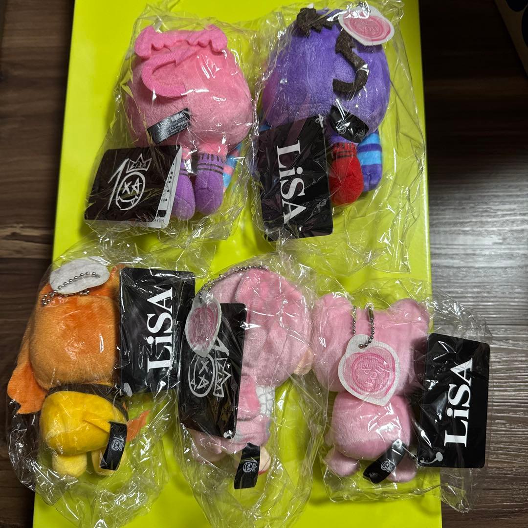 LiSA＆y♡u モアプラスキーチェーンマスコット ぬいぐるみ 全5種