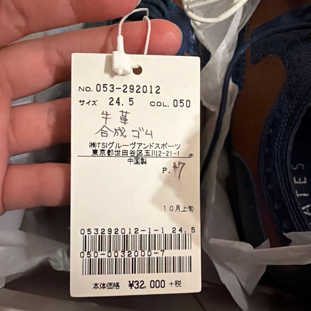 PEARLY GATES ネイビー/ブラウン オックスフォードシューズ