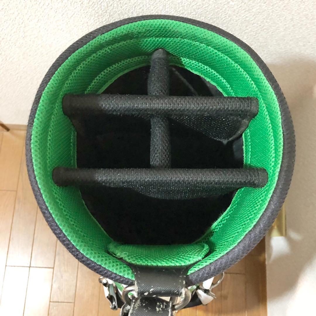 BEAMS GOLF キャディバッグ ホワイト/グリーン カート 5分割