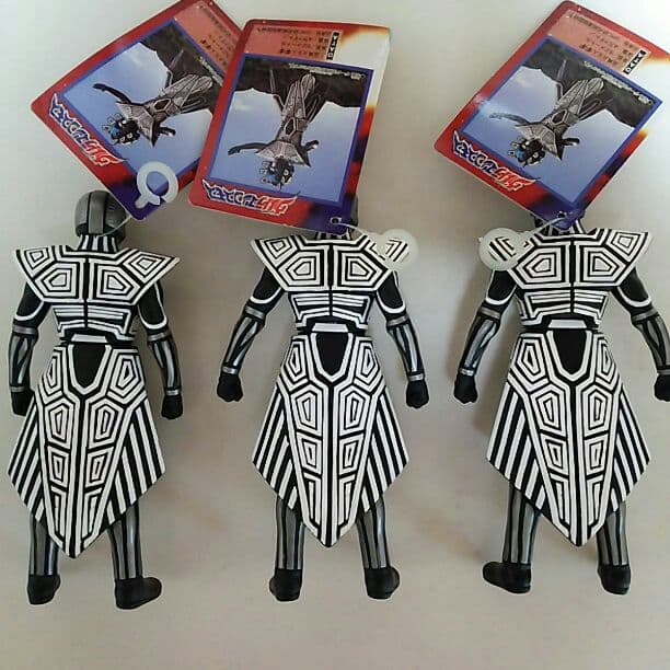 「ウルトラマンコスモス」ソフビ人形・三面異次元人ギギ４体セット（新品・当時モノ）