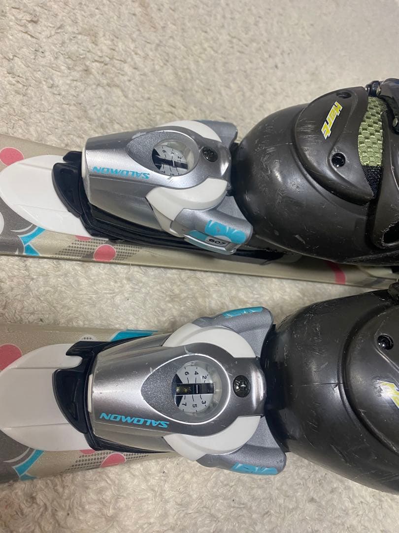 サロモン ツインチップミッドスキーセット131cm ブーツ 26cm中古