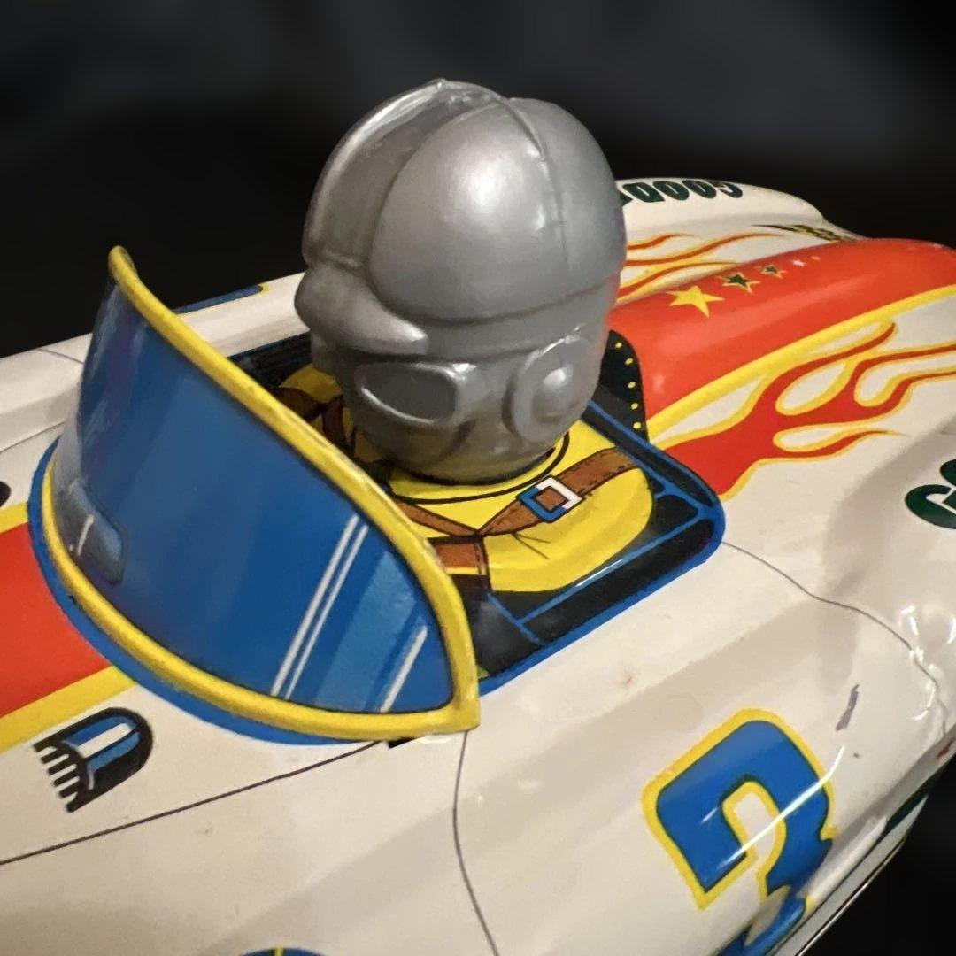 ブリキ製レーシングカー　共栄玩具　ブリキ　昭和レトロ　オブジェ