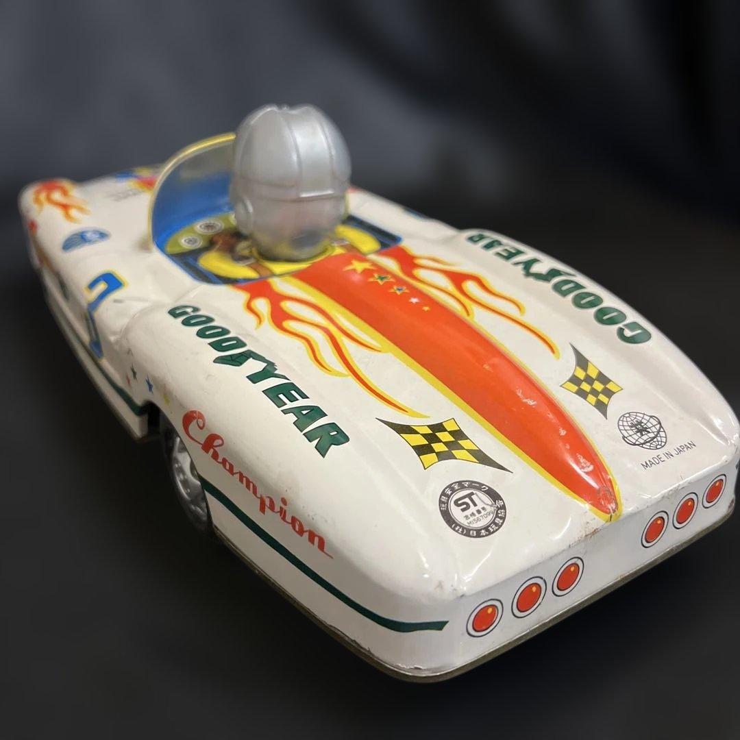 ブリキ製レーシングカー　共栄玩具　ブリキ　昭和レトロ　オブジェ