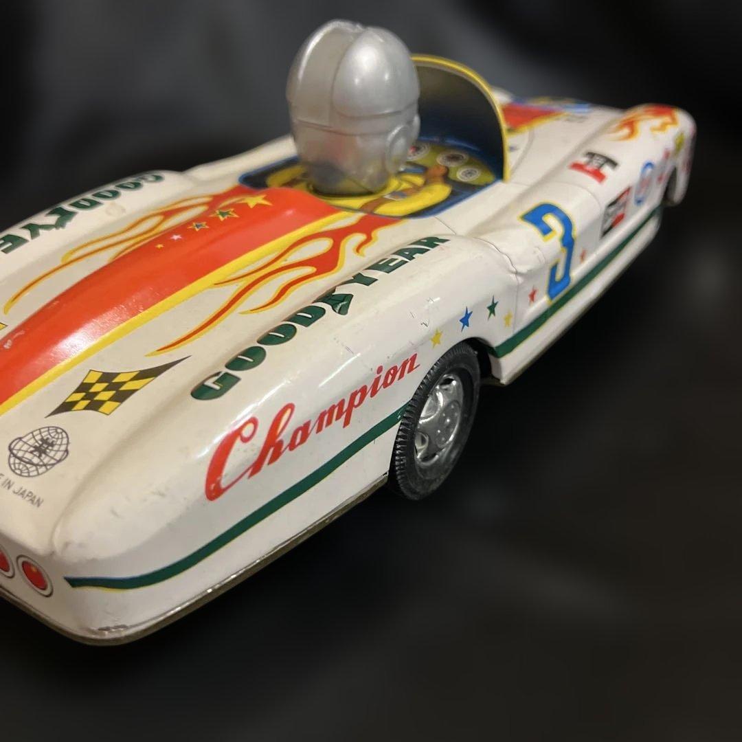 ブリキ製レーシングカー　共栄玩具　ブリキ　昭和レトロ　オブジェ