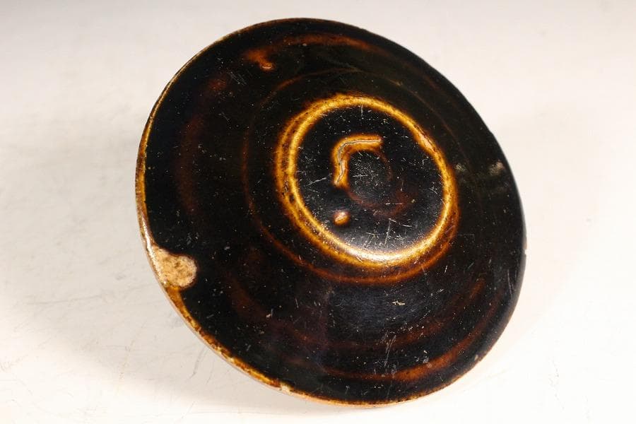 古美術 李朝 黒高麗 面取 蓋壷(K-A652)