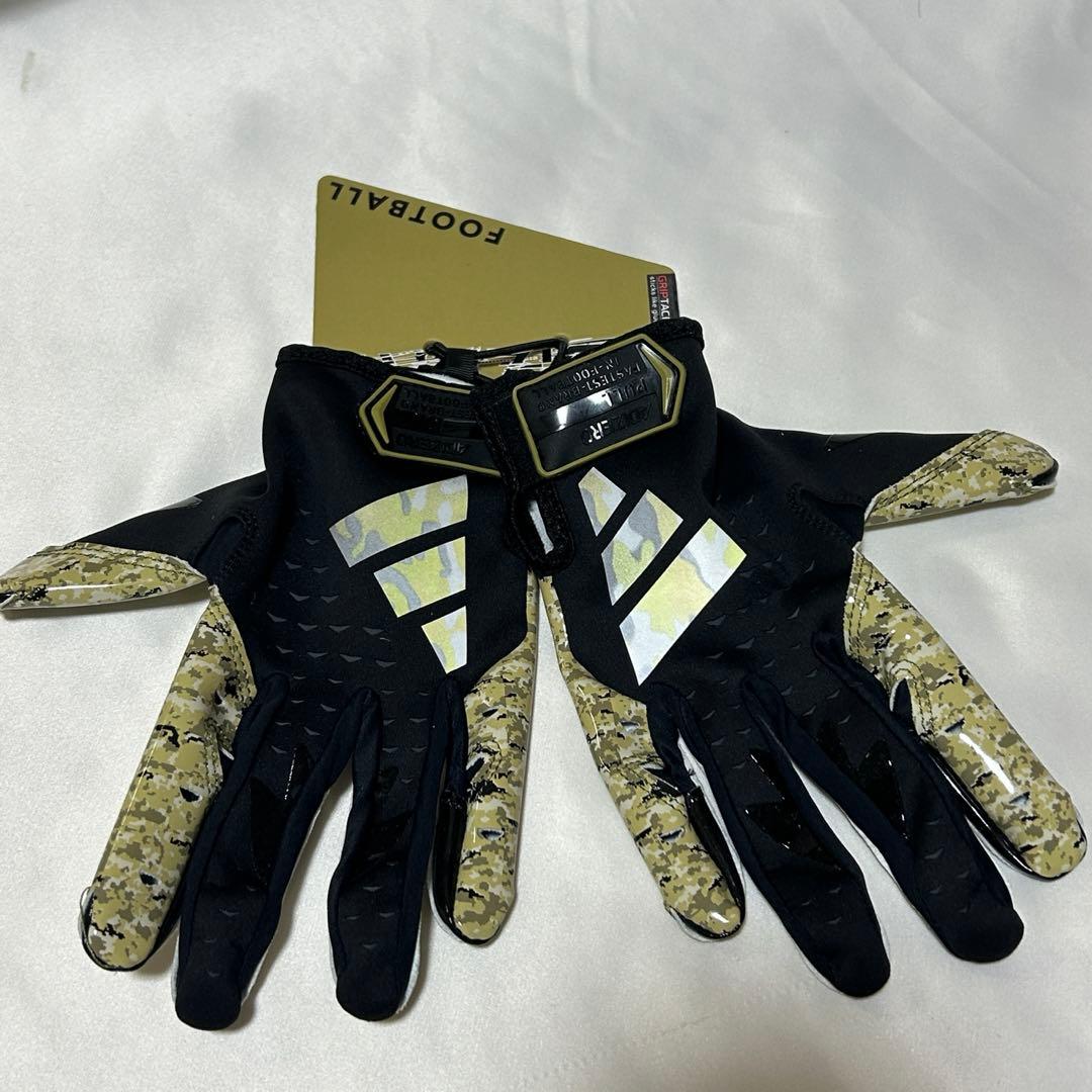 【新品】アディダス アディゼロ 13 アメフト グローブ Ｌ　BLK/Camo