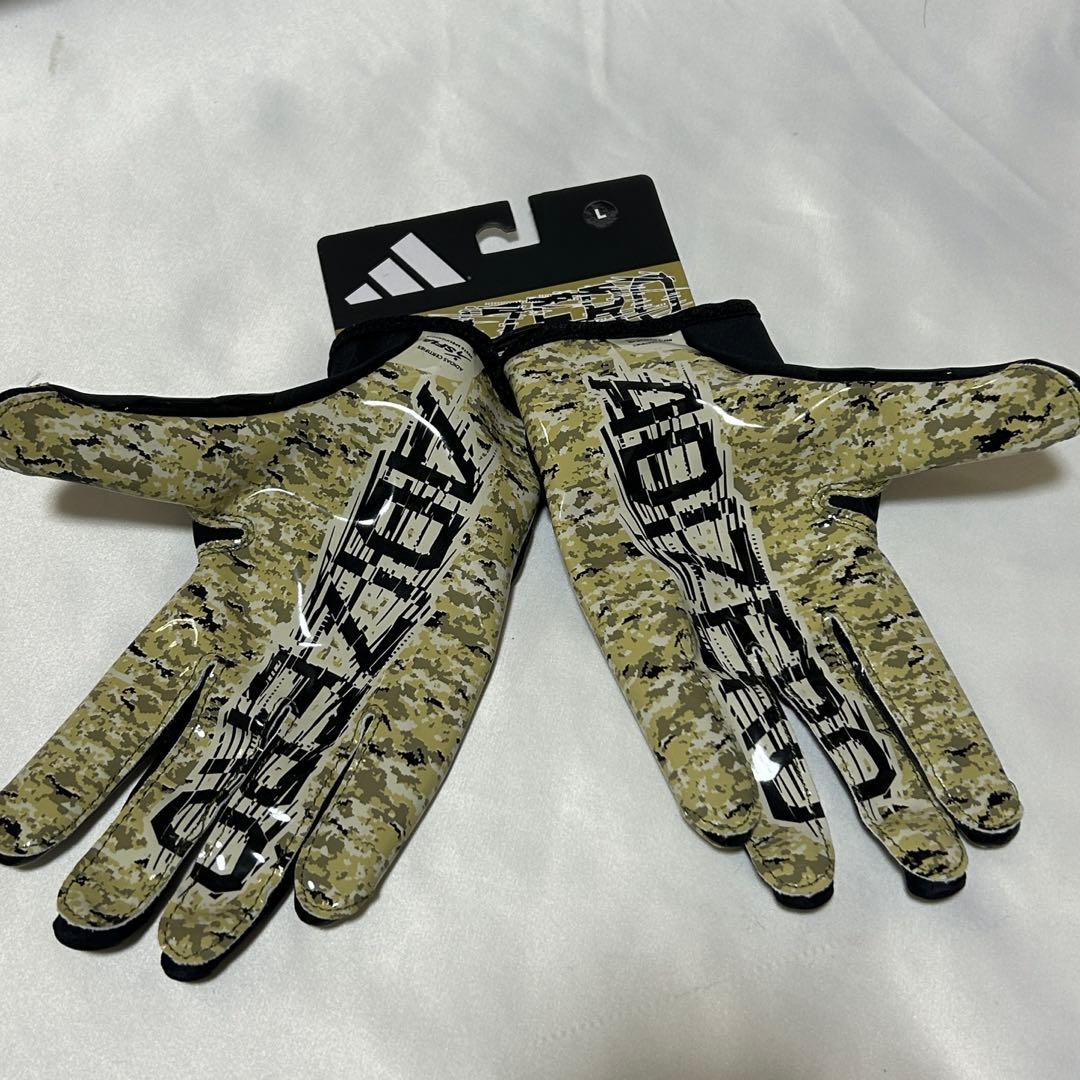 【新品】アディダス アディゼロ 13 アメフト グローブ Ｌ　BLK/Camo
